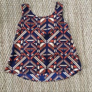 Navy Blue and Orange top